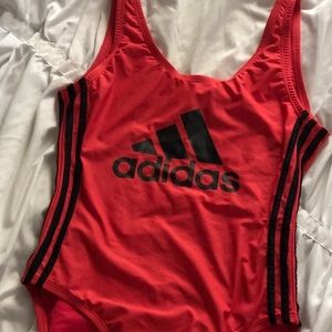 NWT ORANGE ADIDAS BACKLESS SWIMSUIT BODYSUIT